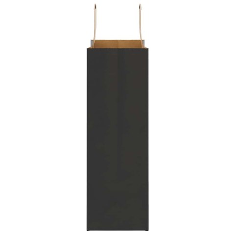 TORBY PAPIEROWE 250 SZT. Z UCHWYTAMI CZARNE 26X12X35CM