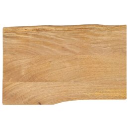 BLAT STOŁU 70X40X2,5CM NATURALNA KRAWĘDŹ LITE DREWNO MANGO