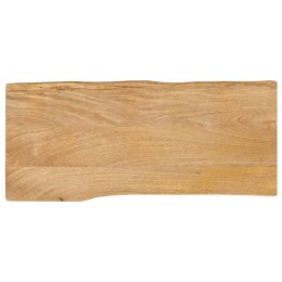 BLAT STOŁU 90X40X2,5CM NATURALNA KRAWĘDŹ LITE DREWNO MANGO