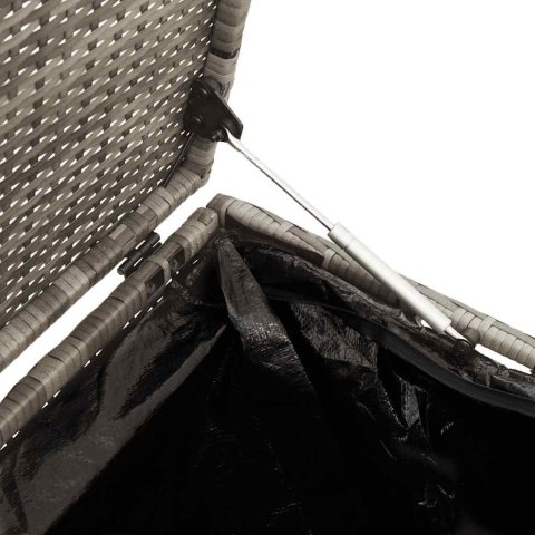 SKRZYNIA OGRODOWA DO PRZECHOWYWANIA SZARA 220X50X58CM