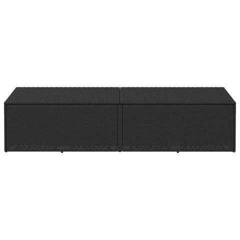 SKRZYNIA OGRODOWA DO PRZECHOWYWANIA CZARNY 220X50X58CM