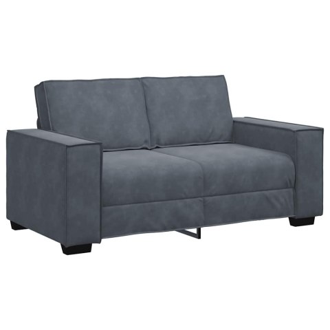 SOFA 2-OSOBOWA CIEMNOSZARY 120CM TAPICEROWANA AKSAMITEM