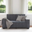 SOFA 2-OSOBOWA CIEMNOSZARY 120CM TAPICEROWANA AKSAMITEM