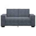 SOFA 2-OSOBOWA CIEMNOSZARY 120CM TAPICEROWANA AKSAMITEM