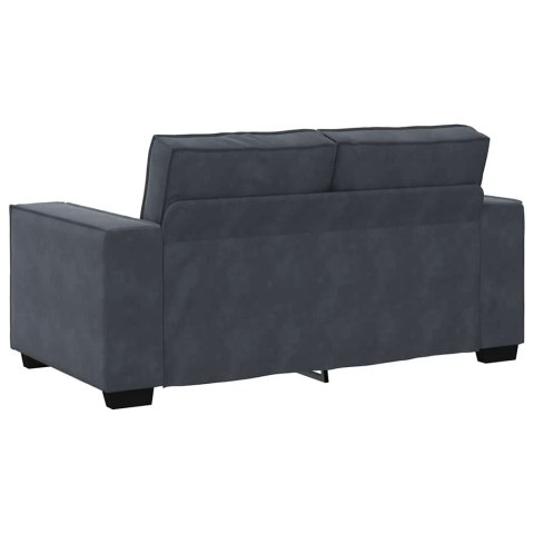 SOFA 2-OSOBOWA CIEMNOSZARY 120CM TAPICEROWANA AKSAMITEM