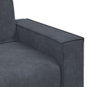 SOFA 2-OSOBOWA CIEMNOSZARY 120CM TAPICEROWANA AKSAMITEM