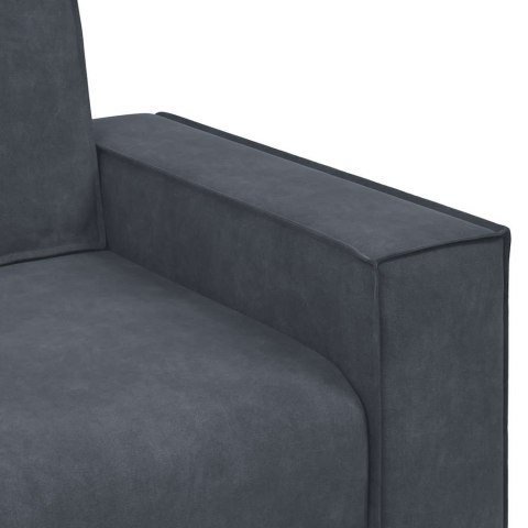SOFA 2-OSOBOWA CIEMNOSZARY 120CM TAPICEROWANA AKSAMITEM
