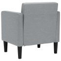 SOFA FOTEL Z PODŁOKIETNIKAMI JASNOSZARY 53CM TKANINA