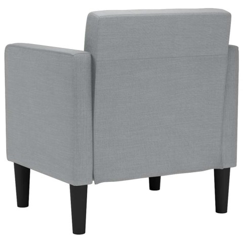 SOFA FOTEL Z PODŁOKIETNIKAMI JASNOSZARY 53CM TKANINA