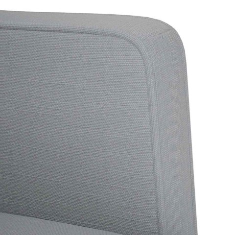 SOFA FOTEL Z PODŁOKIETNIKAMI JASNOSZARY 53CM TKANINA