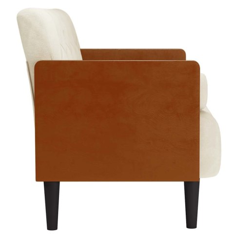 SOFA DWUOSOBOWA Z PODUSZKAMI W KOLORZE KREMOWYM 110CM