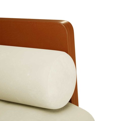 SOFA DWUOSOBOWA Z PODUSZKAMI W KOLORZE KREMOWYM 110CM