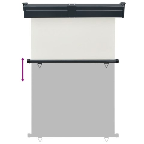 MARKIZA BOCZNA TARASOWA OGRÓD BALKON ROLETA PARAWAN OSŁONA 125X250CM KREMOWA