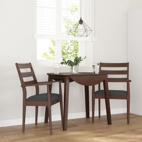 KRZESŁA DO JADALNI Z PODUSZKAMI 2 SZT. LITE DREWNO GUMOWE