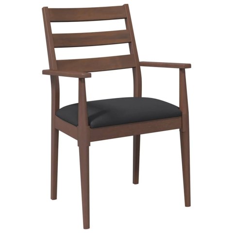 KRZESŁA DO JADALNI Z PODUSZKAMI 2 SZT. LITE DREWNO GUMOWE