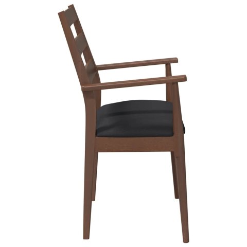 KRZESŁA DO JADALNI Z PODUSZKAMI 2 SZT. LITE DREWNO GUMOWE