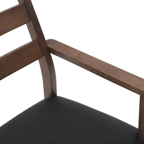 KRZESŁA DO JADALNI Z PODUSZKAMI 2 SZT. LITE DREWNO GUMOWE