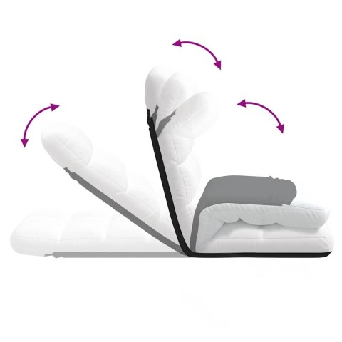 KRZESŁO PODŁOGOWE SKŁADANE BIAŁE 71X51X62CM TKANINA