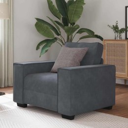 SOFA FOTEL CIEMNOSZARY 59CM AKSAMIT