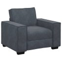 SOFA FOTEL CIEMNOSZARY 59CM AKSAMIT