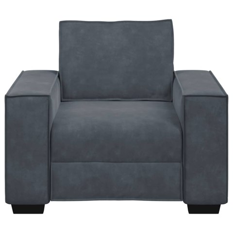 SOFA FOTEL CIEMNOSZARY 59CM AKSAMIT