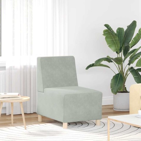 SOFA FOTEL JASNOSZARY 55CM AKSAMIT