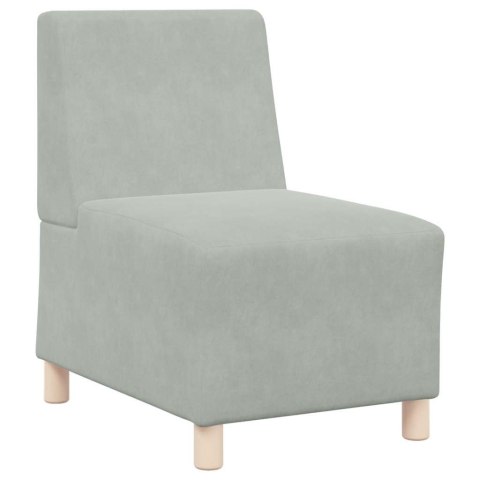 SOFA FOTEL JASNOSZARY 55CM AKSAMIT
