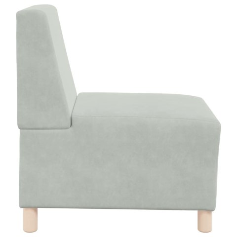 SOFA FOTEL JASNOSZARY 55CM AKSAMIT