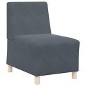 SOFA FOTEL CIEMNOSZARY 55CM AKSAMIT