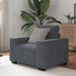 SOFA FOTEL CIEMNOSZARY 59CM AKSAMIT