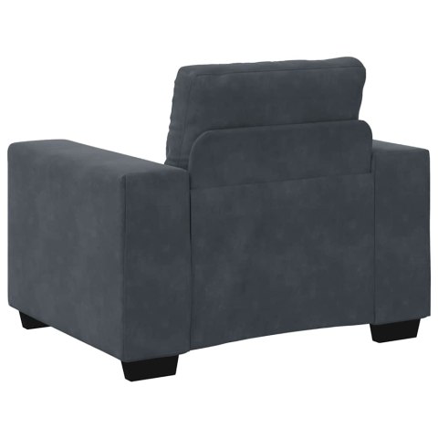 SOFA FOTEL CIEMNOSZARY 59CM AKSAMIT