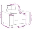 SOFA FOTEL CIEMNOSZARY 59CM AKSAMIT