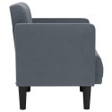 VidaXL Sofa Fotel z Podłokietnikami Ciemnoszary 53 cm Aksamit