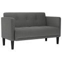 SOFA DWUOSOBOWA CIEMNOSZARA 111CM TKANINA