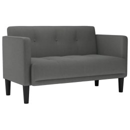 SOFA DWUOSOBOWA CIEMNOSZARA 111CM TKANINA