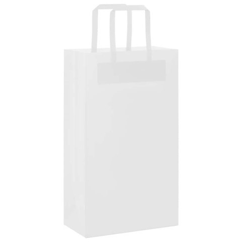 TORBY PAPIEROWE 250 SZT. Z UCHWYTAMI BIAŁE 21X11X36CM
