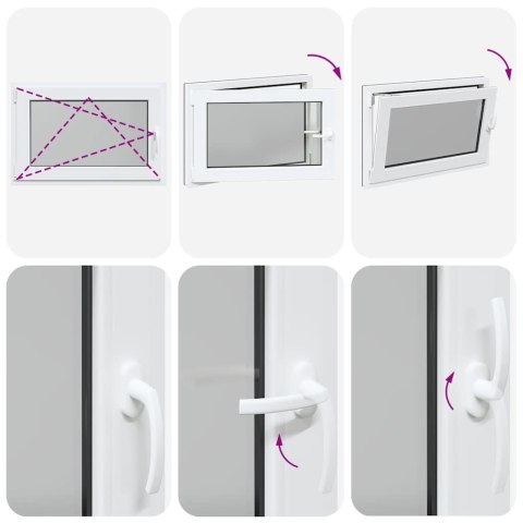 OKNO PIWNICZNE RISOR 90X60CM UCHYLNO-ROZWIERNE DIN LEWE