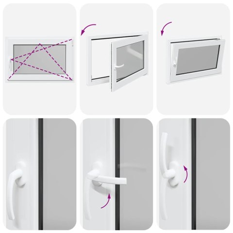 OKNO PIWNICZNE RISOR 90X60CM UCHYLNO-ROZWIERNE DIN PRAWE BIAŁE