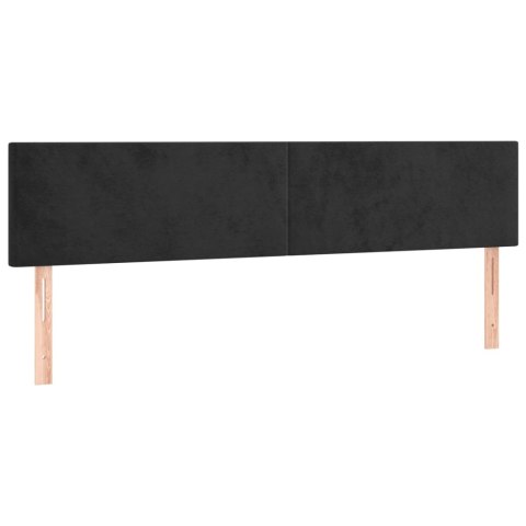 ŁÓŻKO KONTYNENTALNE Z MATERACEM CZARNE 160X200CM AKSAMIT