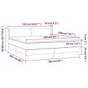 ŁÓŻKO KONTYNENTALNE Z MATERACEM CZARNE 160X200CM AKSAMIT