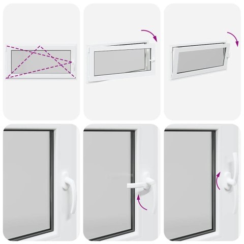 OKNO PIWNICZNE RISOR 120X60CM UCHYLNO-ROZWIERNE DIN LEWE BIAŁE