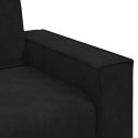 SOFA 2-OSOBOWA CZARNA 140CM TAPICEROWANA AKSAMITEM