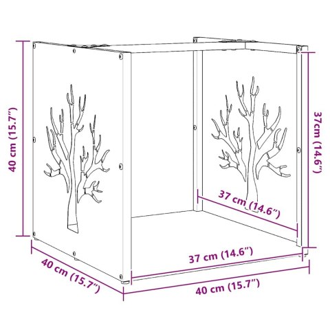 STOJAK NA DREWNO OPAŁOWE CZARNY STAL WALCOWANA NA ZIMNO