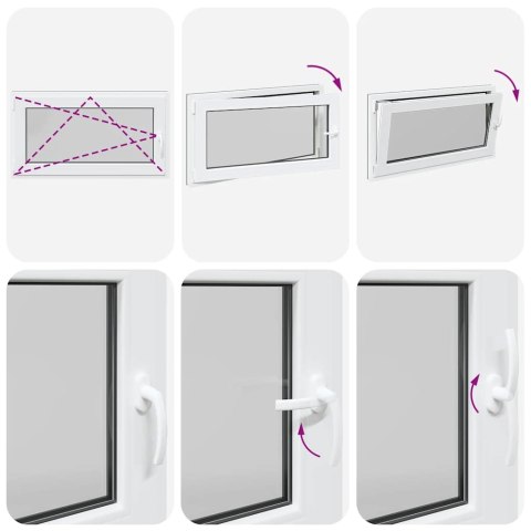 OKNO PIWNICZNE RISOR 110X60CM UCHYLNO-ROZWIERNE DIN LEWE