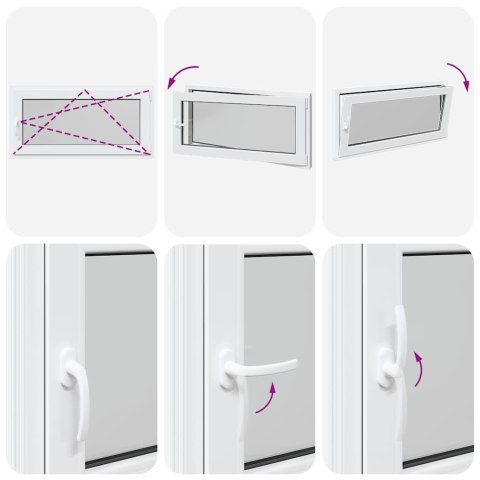 OKNO PIWNICZNE RISOR 120X60CM UCHYLNO-ROZWIERNE DIN PRAWE BIAŁE