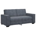 SOFA 2-OSOBOWA CIEMNOSZARY 140CM TAPICEROWANA AKSAMITEM
