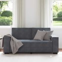 SOFA 2-OSOBOWA CIEMNOSZARY 140CM TAPICEROWANA AKSAMITEM