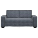 SOFA 2-OSOBOWA CIEMNOSZARY 140CM TAPICEROWANA AKSAMITEM
