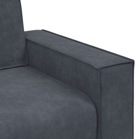 SOFA 2-OSOBOWA CIEMNOSZARY 140CM TAPICEROWANA AKSAMITEM