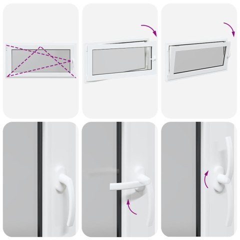 OKNO PIWNICZNE RISOR 120X60CM UCHYLNO-ROZWIERNE DIN LEWE BIAŁE